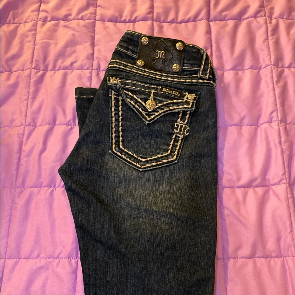 Miss me jeans Cleo Stitched Low Rise Bootcut Jean - Picture 1 of 7